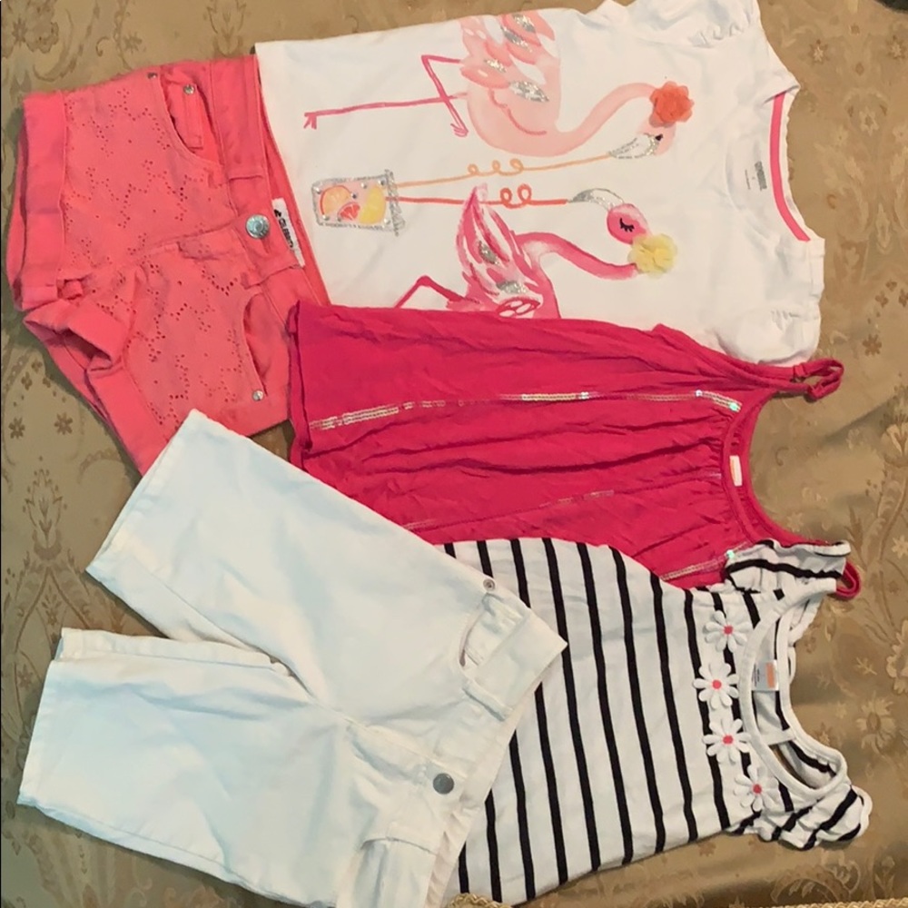 Girls tops and shorts. Size 7.